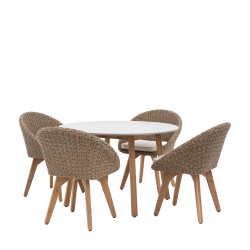 Gallery Direct Avena Round Table & 4 Chairs