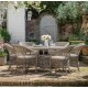 Gallery Direct Menton Round Dining Set with 6 Chairs. 