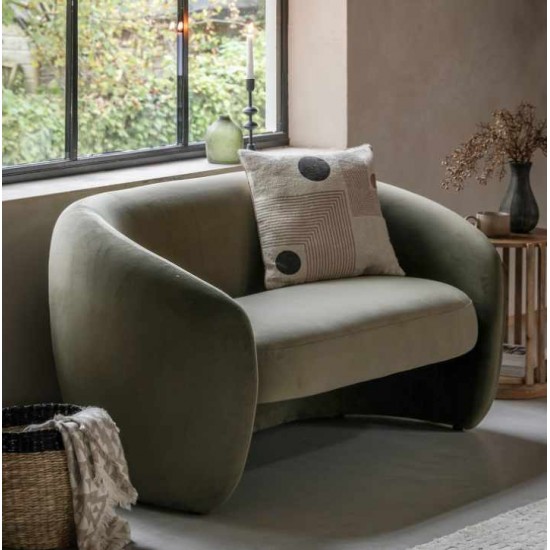 Gallery Direct Curvo Sofa - Moss Green