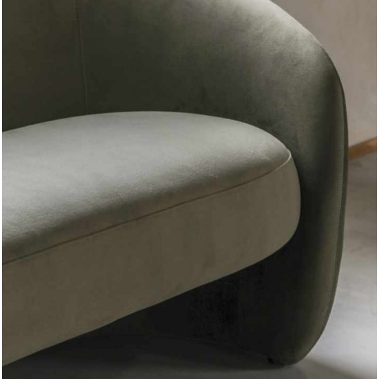 Gallery Direct Curvo Sofa - Moss Green