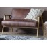 Gallery Direct Neyland 2 Seater Sofa - Brown Leather