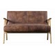 Gallery Direct Neyland 2 Seater Sofa - Brown Leather