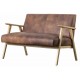 Gallery Direct Neyland 2 Seater Sofa - Brown Leather