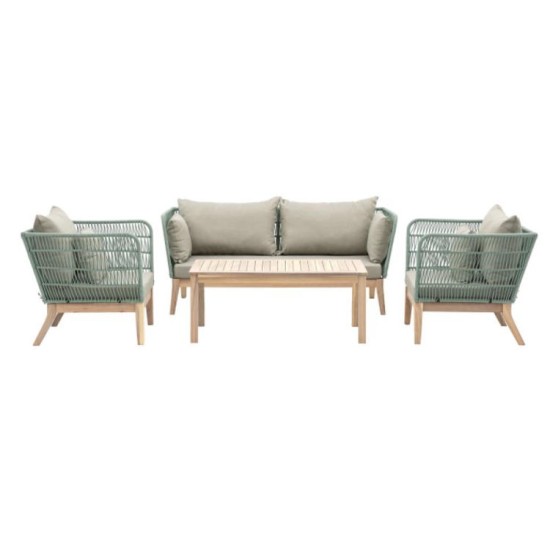 Gallery Direct Cataldo Lounge Set - Green or Natural colour