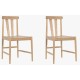 Braystone Washed Oak Pair of Dining Chairs