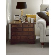 Garrat 6 Drawer Lamp Table - IN STOCK AND AVAILABLE IN CHESTNUT FINISH WITH FREE DELIVERY