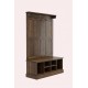 Garrat Tall Bench with Coat Rack