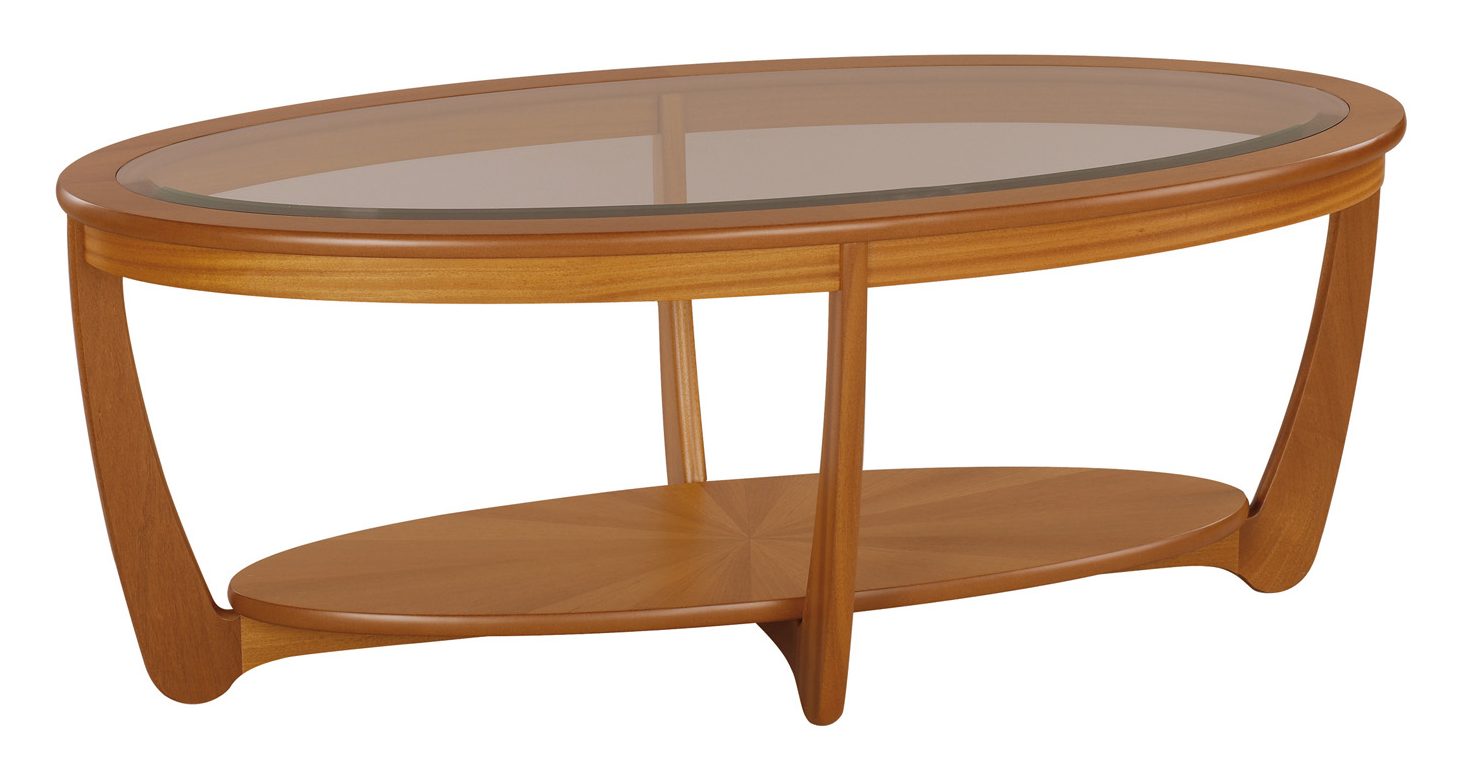 ercol glass top coffee table