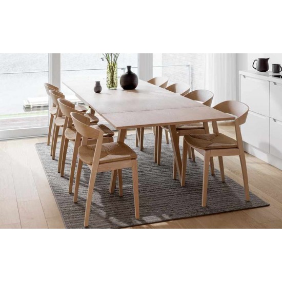 Skovby SM126 Dutch Pull-Out Drawleaf Dining Table - Veneer Top