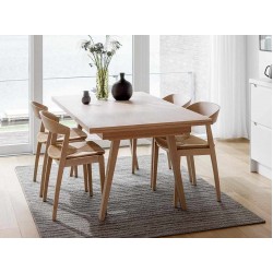 Skovby SM126 Dutch Pull-Out Drawleaf Dining Table - Veneer Top