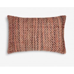 Large Square Brown Woven Lumbar Cushion