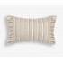 Large Lumbar Natural Beige Stripes with Fringe Scatter Cushion