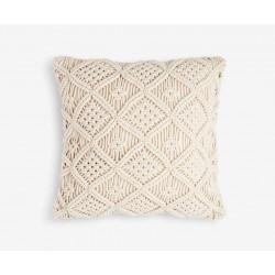 Large Square Macreme Crochet Scatter Cushion