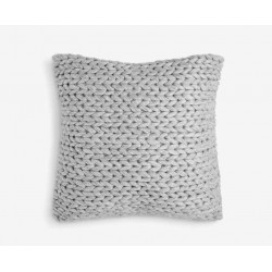 Large Square Dark Grey Knit Scatter Cushion