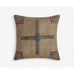 Large Square Distressed Cross Scatter Cushion