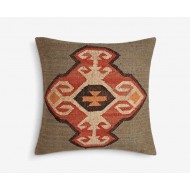 Large Square Kilim Grey Scatter Cushion