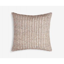 Large Square Brown Natural Loop Stitch Scatter Cushion