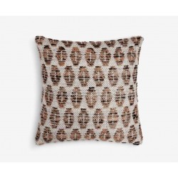 Medium Square Grey With Brown Oval Shapes Scatter Cushion