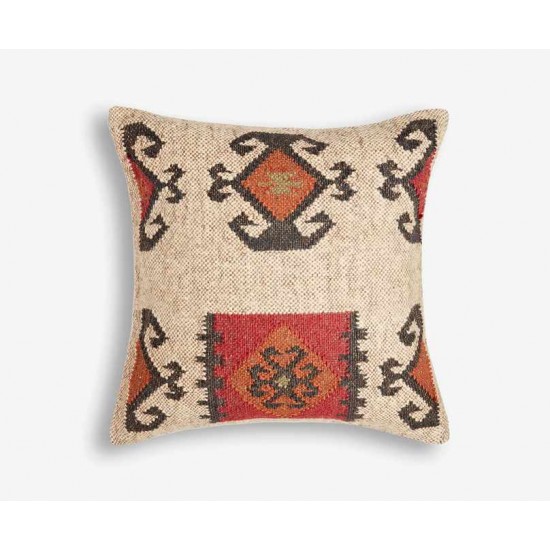 Medium Square Ethnic Beige Scatter Cushion