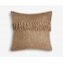 Medium Square Khaki Tassel Scatter Cushion