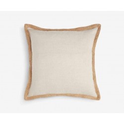 Small Square Grey With Braided Edge Scatter Cushion