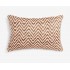 Small Lumbar Brown Chevron Cushion