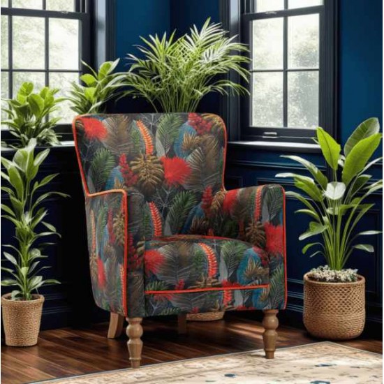 Howden Chair - Tropical Leaf Toucan - 5 Year Guardsman Furniture Protection Included For Free!