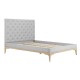 Willis and Gambier Toulon Low End Bed - Light Grey Fabric